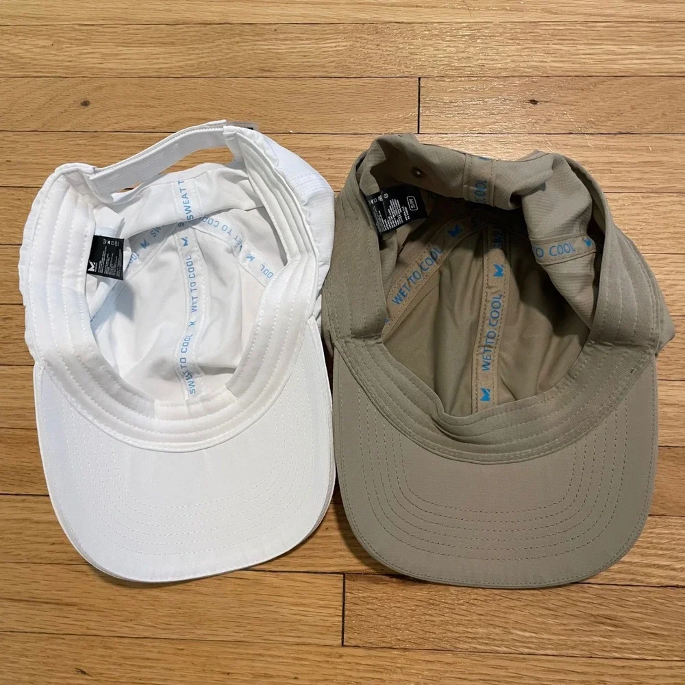 Mission Cooling Performance Hats BUNDLE S/M White Tan Khaki Baseball Caps